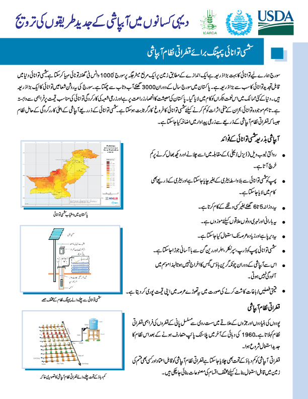 Solar Pumping Drip Irrigation System in Urdu